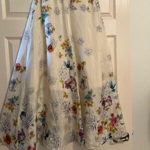 Johnny Was long silk skirt